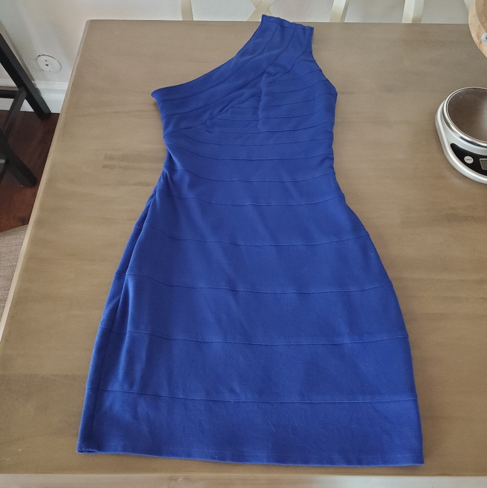 Express Royal Blue Bandage Dress